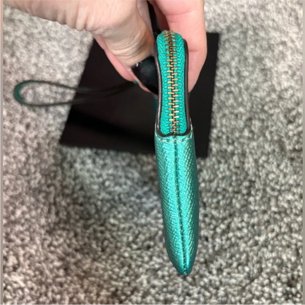Coach Teal Wristlet Clutch